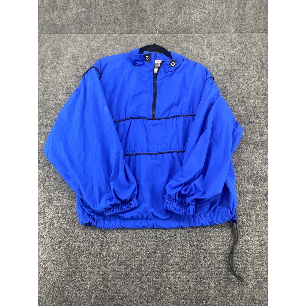 Vintage Breakaway Windbreaker Tracksuit Set Mens Medium Blue 1/2 Zip Made in USA